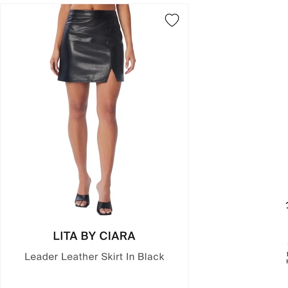 Lita by Ciara Leader Leather Skirt size 8